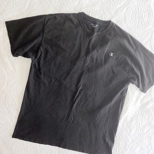 Champion Black Logo Tee